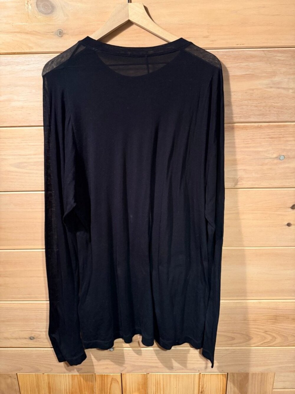 JULIUS FW22 EREBUS Cotton Silk Jersey Long Sleeve Shirt Black Size 2 Japan 797CU
